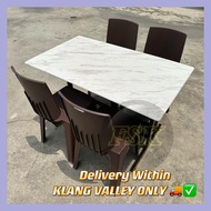 SMART TOP Marble Style Table 云石纹餐台/ Restaurant Table / Cafe Table / Meja Kopitiam Mamak Restoran / D