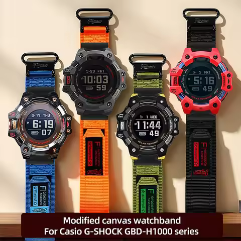 GBD-H1000 Modified canvas watchband For Casio G-SHOCK GBD-H1000 series Sports canvas strap men's bra