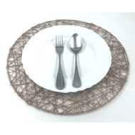 COD Round Wired Abaca String Placemat 14inch
