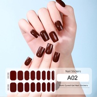 Semi Cured Long-Lasting Mixed Color Gel Nail Stickers Nail Warps Uv Led Lamp Cured Nail Strips Patch