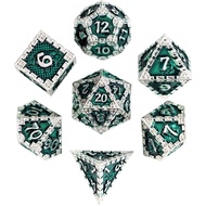 UDIXI Metal DND Dice Set, 7PCS Polyhedral Metal Dice Set D&D Dragon with Gift Box for Role Playing G