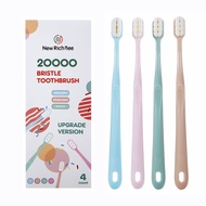 [Upgrade Version 4 Pack Micro Nano Extra Soft Toothbrush for Adult,20000 Bristle Toothbrush,Soft Bri