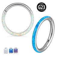 G23 Titanium Opal Nose Ring 6/8/10/12mm Opal Nose Ring Punk Nose Ring/H12.18