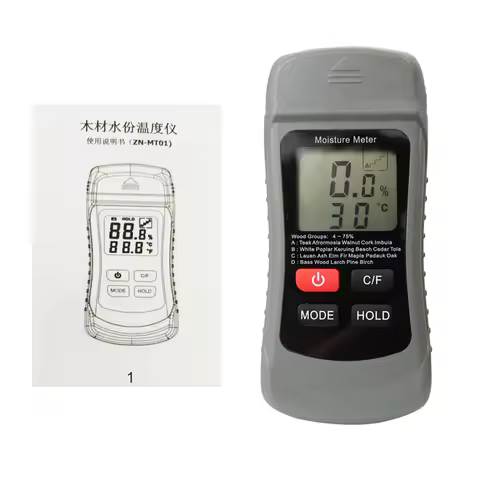 Tree Moisture Tester Digital Dampness Moisture Sensor Detector Large LCD Display Accurate for Bamboo