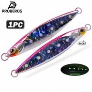Proberos 1pc 40g 60g 80g 100g Sardine Slider Jigging Lure UV Coating Long Cast Metal Jig Fishing Lur