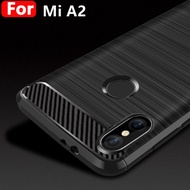 Silicone TPU Case For Xiaomi Mi A2 Mi6X Pro Luxury Carbon Fiber Shockproof Phone Cases for Xaomi A2 MiA2 Soft Back Cover