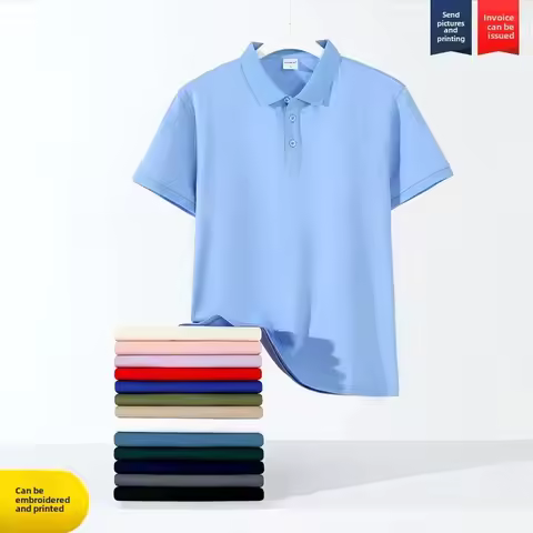 Summer Quick Drying Short Sleeved Polo Shirt Golf Jersey Company Group Breathable Fitness Lapel Spor