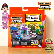 Matchbox Action Drivers FedEx Package Center Express Delivery Diecast Playset Courier Car