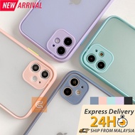For iPhone 11 Pro Max XR XS Max X 8 7 6S Plus Camera Lens Protection Phone Case Translucent Matte Bumper Hard PC Back Cover
