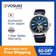 CITIZEN Automatic NB4020-11L JMADE Classical Open heart Sapphire crystal Navy Blue Leather  Wrist Watch For Men from YOSUKI JAPAN / NB4020-11L (  NB4020 11L NB402011L NB40 NB4020- NB4020-1 NB4020 1 NB40201 )