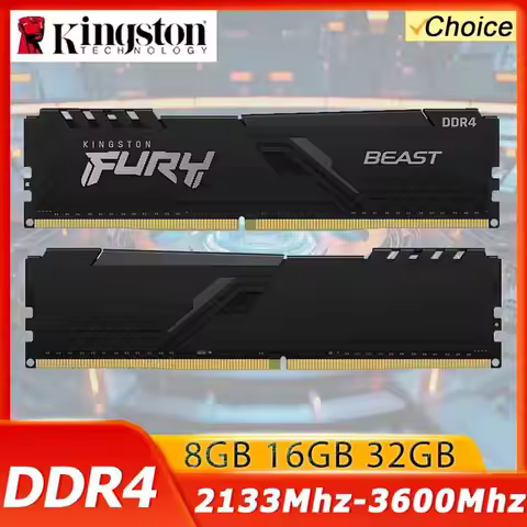 Kingston Fury Beast DDR4 RAM PC Memory 3600 3200Mhz 8G 16G 32GB 288Pin Heatsink XMP2.0 For Desktop A