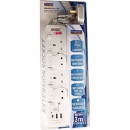 MORRIES 4WAY 3M CORD (2USB + 1 TYPE C) MS4W2U1C/6M