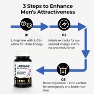 【buy 3 free 1】exp2026.06Oxyenergy L-arginine Capsules 60's includes L-citruline Zinc Men's S Promote