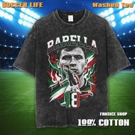 Barella Italy Azzurri T-Shirt Washed Cotton 1 Soft And Comfortable Good Ventilation Football Shirt T