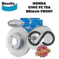 Original Bendix Swiftfit BR2540 Front Disc Rotor -  H/D Civic FC TEA
