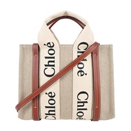 Chloe Woody tote bag 新款帆布兩用托特包（小號/焦糖色）_廠商直送