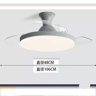 全城熱賣 - 隱形風扇燈頂吊電風扇吊燈（吸頂-灰色42寸-變光遙控【小米小愛版】）#