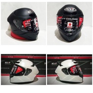 Kyt TT COURTE PLAIN METT black / kyt TT course white solid / kyt ttc black doff