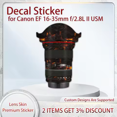 EF1635II Skin Wrap Covered for Canon EF 16-35mm f/2.8L II USM Lens Skin Decal EF1635f2.8II Decal Ski