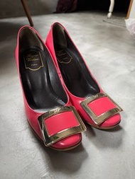 Roger Vivier Leather pink heels EU 36.5