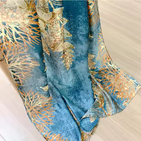 Luxury Brand Women Scarf Fashion Print Silk Scarves Summer Shawls And Wraps Soft Pashmina Lady Banda