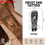 INKMELAB - NAVAJO Fruit Ink Temporary Tattoo 46X15CM - Semi-Permanent Temporary Tattoo Lasts 3 Weeks