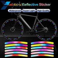 YOLO Laser Glow-in-the-dark Sticker, Rainbow Reflective Laser Glow Rainbow Reflective Sticker, Rim Sticker Rainbow Luminous Laser Bicycle Reflective Sticker Bicycle