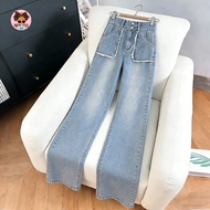S~5XL Jeans baggy high waist denim pants for women straight cut retro maong korean fashion jeans