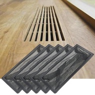 VALER Replacement Floor Vent Screen Net Black PVC Vent Mesh Filter Air Vent Filter 4in Floor Register Cover Trap Home