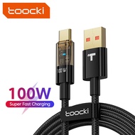 Toocki 100W Type C Cable Quick Charge 3.0 Black Nylon Braided USB-C Charger Cable Wires 1M/2M