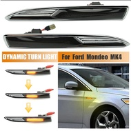 LED Dynamic Side Marker Turn Signal Light Sequential Blinker Lamps 2Pieces For Ford Mondeo Mk4 Saloo
