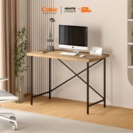Cubic Dante Meja Kerja Industrial Minimalis - Meja Komputer Kaki Besi - YAGI MTB 101 Canyon Oak-Blac