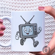 Cute Cool Mug with Old-School TV Design