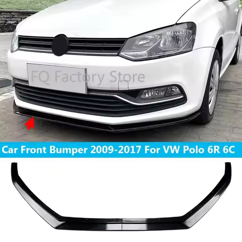 Gloss Black Car Front Bumper Lip Splitter Diffuser Body Kit Spoiler Bumper Guard Protector For VW Po