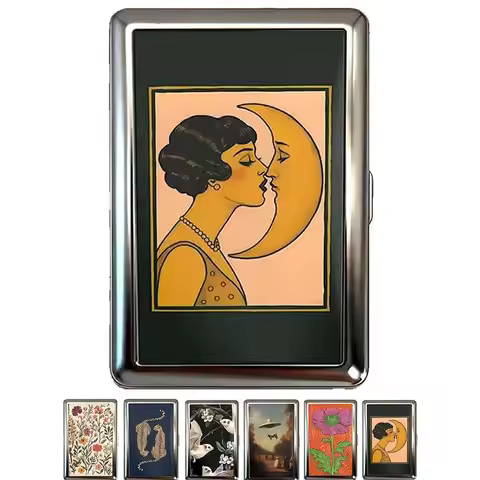Vintage-Style Vintage Card Case Metal Material Easy Snap Cash Case Versatile Design Multi-function M