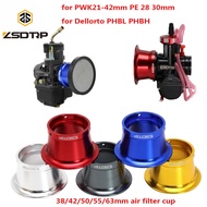 38/42/50/55/63mm CNC Aluminium Alloy Carburetor Air Filter Cup for PWK 21-42mm Carburetor for Dellor