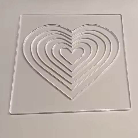 1 Set Heart Shape Woodworking Inlay Template, Acrylic Router Guide for DIY Wood Crafts & Furniture M
