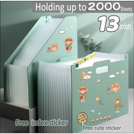 [Local] Free stickers🔥 A4 File Folder Document Portable Organizer Storage Binder Multi-layer Expandi