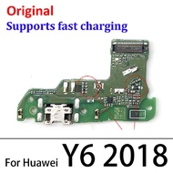 With IC Fast Charging Board for Huawei Y6 Prime 2018 Mate 20 USB Charger Port Dock Connector Flex Cable Phone Part