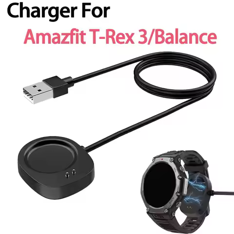 Smart Watch Charger USB Charger For Amazfit T-Rex 3/Balance 2 Charging Cable Cord For Cheetah 2 Ultr