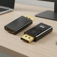 Hi-Res 4K DisplayPort to HDMI Adapter, Professional DP to HDTV Video & Audio Converter  Penyesuai Pa