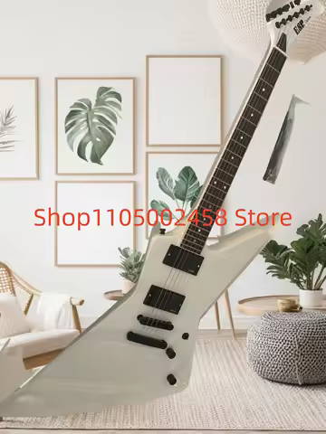 fastBlack 6 Strings Custom ESP Explorer -250 II Electric Guitar James Hetfield Explorer 501