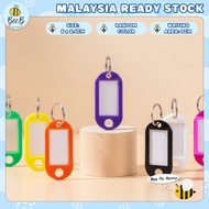Kids Colour Plastic Keychain Label Name Tag Key Tag With Ring ID Name Room Address TEL Number Travel