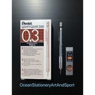 Pentel GraphGear 500 Automatic Drafting Pencils with Refill Lead