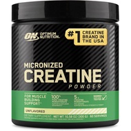 Optimum Nutrition Micronized Creatine Monohydrate Powder, Unflavored, 60 Servings, 300 Grams (Packag