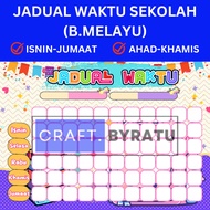 [BM] Jadual Waktu Kelas Boleh Ubah | Jadual Waktu Sekolah Boleh Ubah | School Timetable Class