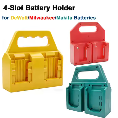 Battery Holder for DeWalt/Milwaukee/Makita Heavy Duty ABS Case with Handle Portable Storage 2.0-10.0