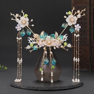 Hanfu Hair Accessories Antique Hanfu Hair Crown Headdress Tassel Hairpin Ancient Costume Accessories Simple Super Fairy Hairpin Full Set