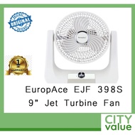 EuropAce EJF 398S 9 Inch Jet Turbine Fan. 3 Speed Setting. Ergonomic Rotary Knob. Quiet Operation. 3 Year Warranty.