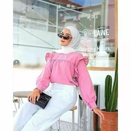 SS SS SS | FELICE BLOUSE | BLOUSE KOREANWanita | KOREAN BLOUSE | KOREAN STYLE BLOUSE | RUFFLE BLOUSE